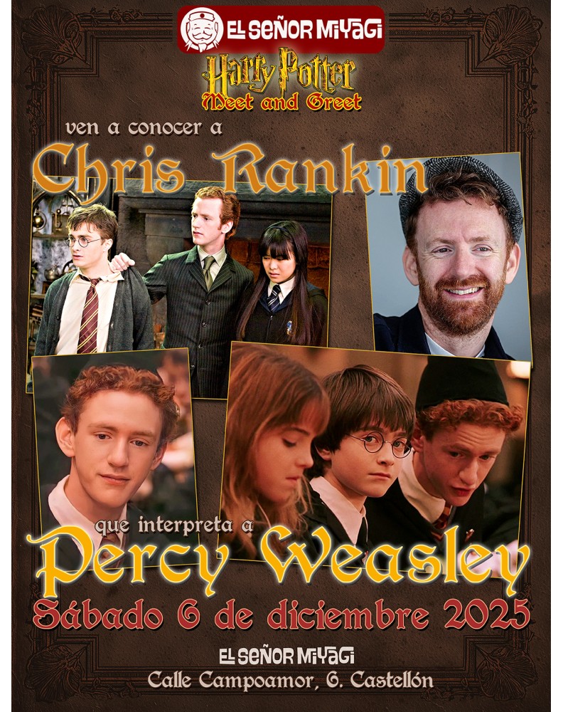 copy of Entrada Percy Weasley - Chris Rankin - hora: 10:15 (1 autógrafo + 1 selfie)