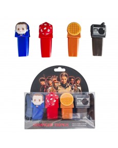 STRANGER THINGS PACK DE 4 ROTULADORES FLUORESCENTES