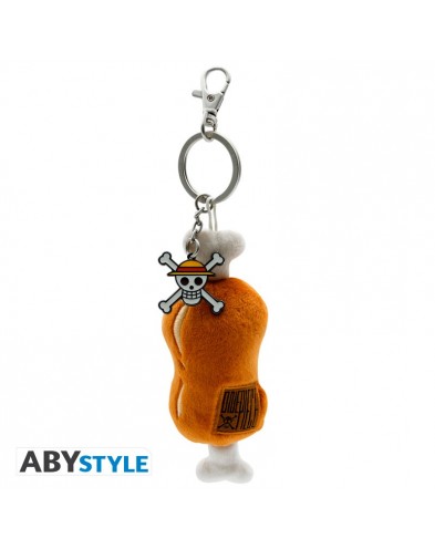 LLAVERO DE PELUCHE CARNE CON HUESO ONE PIECE