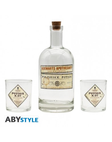 HARRY POTTER POTION BOTTLES AND GLASSES SET