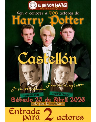 ENTRADA -CASTELLÓN- JOSH HERDMAN Y JAMIE WAYLETT - (1 autógrafo + 1 selfie por cada actor)