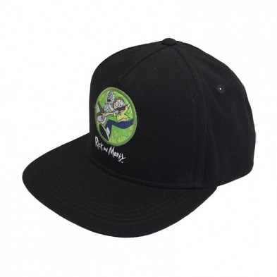 GORRA BORDADA NEGRA RICK & MORTY - LICENCIA OFICIAL