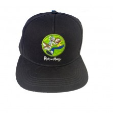 GORRA BORDADA NEGRA RICK & MORTY - LICENCIA OFICIAL